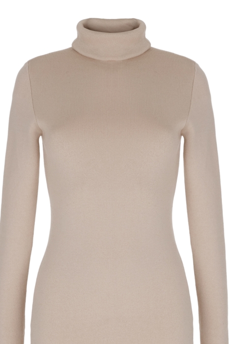 Платье "Паола" молочное, вязаное, миди