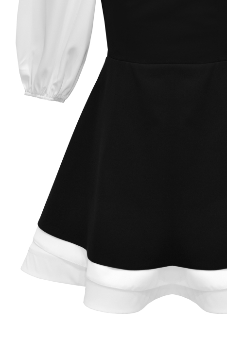 Комплект "Миланта" черно-белый, платье шифон + сарафан