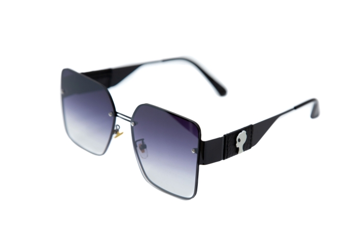 Очки солнцезащитные, металл, ЛОГО, линзы с затемнением