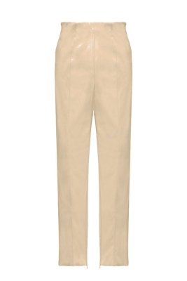 Лосины "Рикки" бежевые, эко-кожа