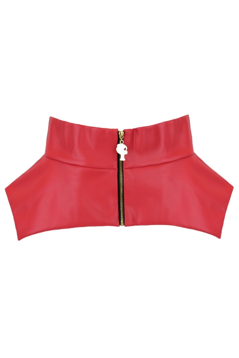 Пояс - баска красная, эко-кожа, имитация подтяжек