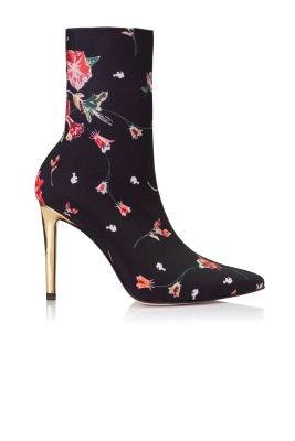 Ботильоны "SS-18" бифлекс черные с принтом