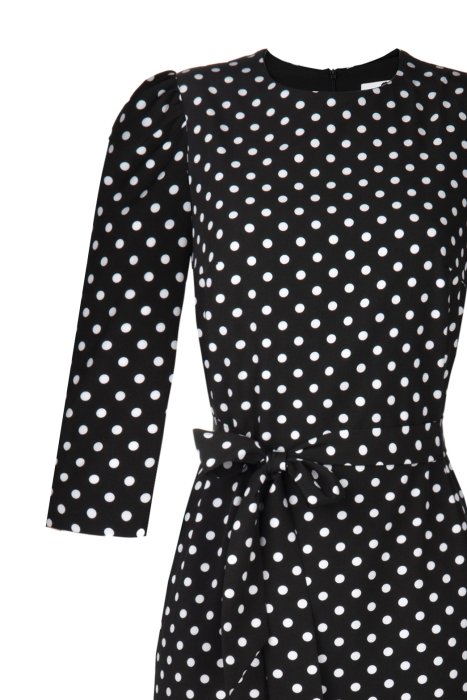 Платье "Доминик" черное, белый горох