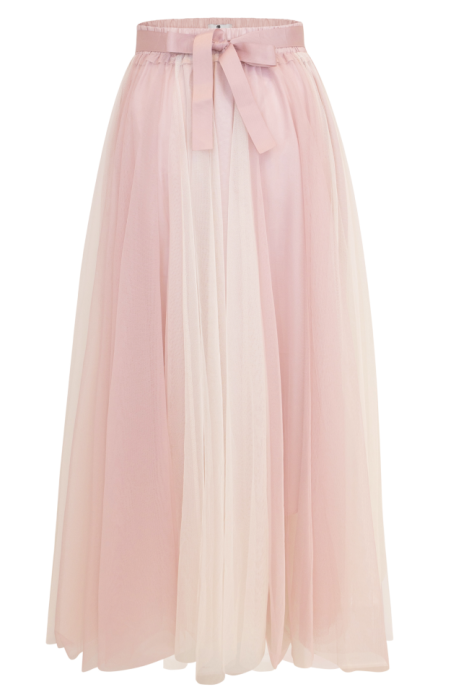 Юбка-Пачка "Идлен" Фатин, Бело-Розовое