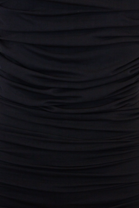 Платье "Леканто" мини, черное, с драпировкой 