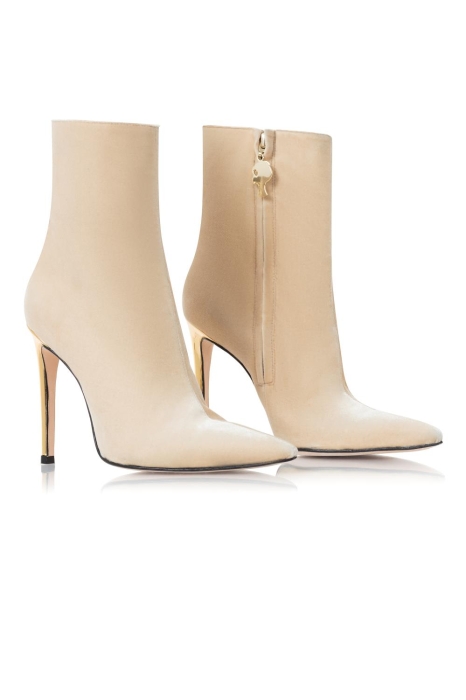 Ботильоны "SS-18" бархат нюдовые