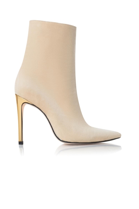 Ботильоны "SS-18" бархат нюдовые