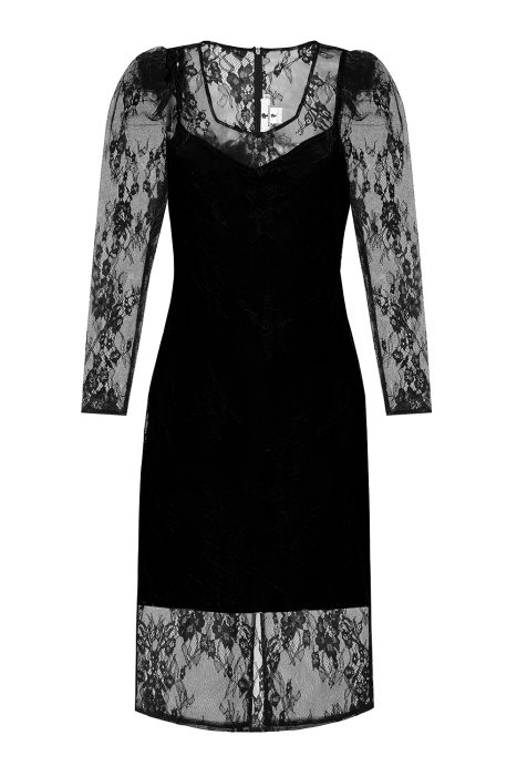 Платье "Новэлла" черное, миди, кружево