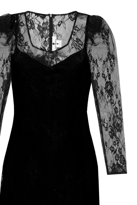 Платье "Новэлла" черное, миди, кружево
