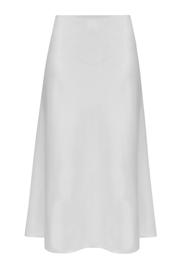 Юбка "атлас" эко-шелк плотный, белая (длина 80 см)