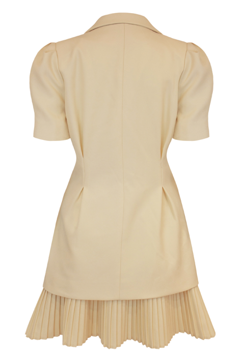 Пиджак - жакет "Брис" светло-бежевый, короткий рукав - фонарик