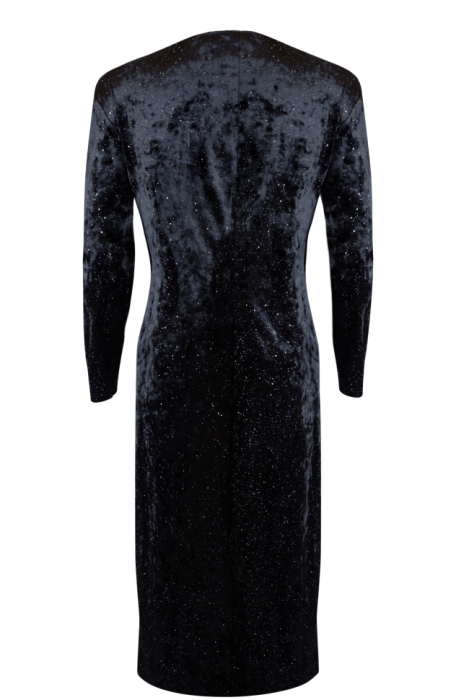 Платье "Анрия" черное, бархат с люрексом мультицвет