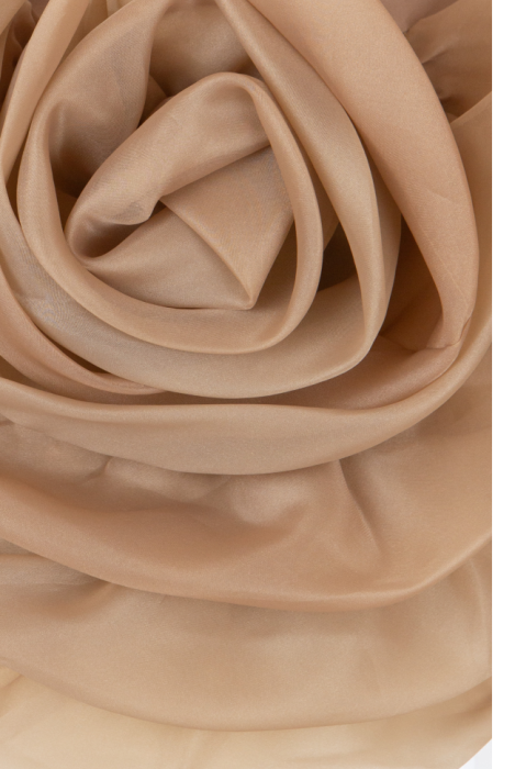 Топ-корсет,бежевый,нюдовый,один объемный цветок