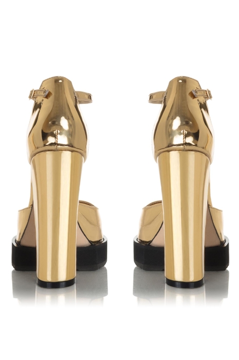 Босоножки "Альба" лак золотистые