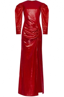 Платье "Шерил" красное, бархат ламе