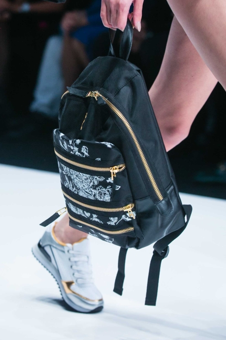 Рюкзак черный,белый принт