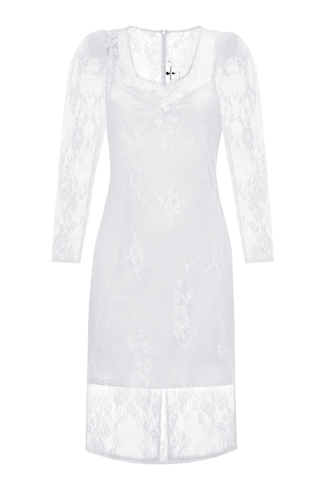 Платье "Новэлла" белое, миди, кружево