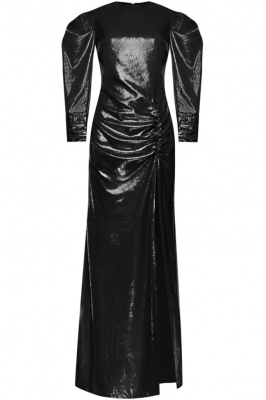 Платье "Шерил" черное, бархат ламе 