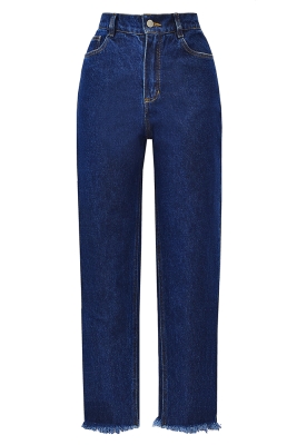 Джинсы "Марсель" синие, высокая талия