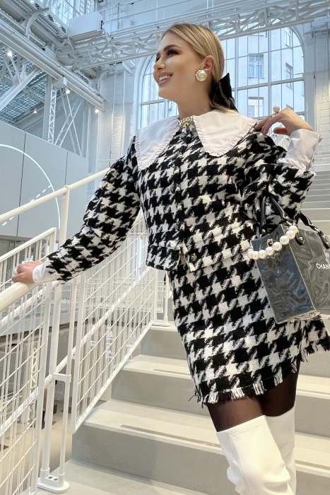 Блуза - рубашка "широкий острый воротник", белая