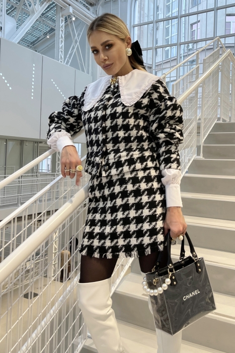 Блуза - рубашка "широкий острый воротник", белая