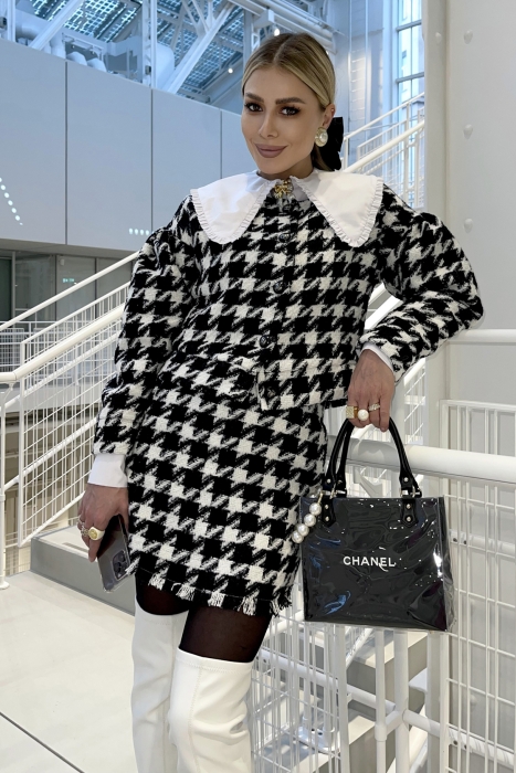 Блуза - рубашка "широкий острый воротник", белая