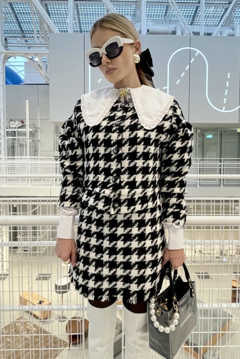 Блуза - рубашка "широкий острый воротник", белая