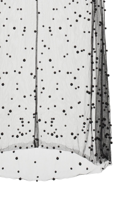 Платье "София Руж" черное, черный жемчуг, макси