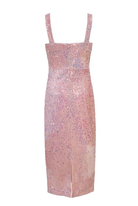 Платье "Бэль" розовое, пайетки, мини