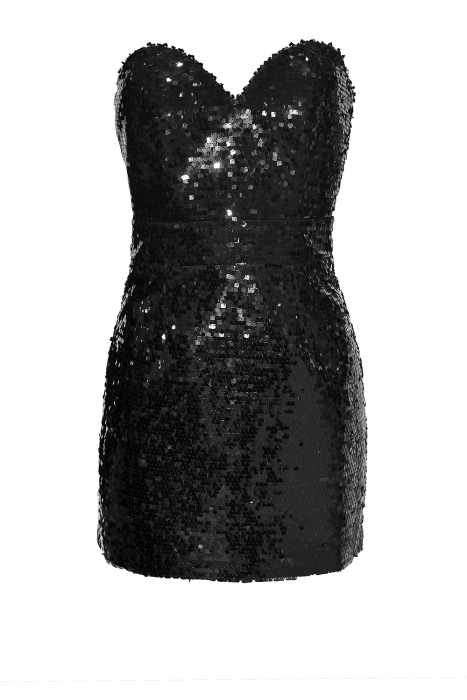 Платье "Мариэль" черное, пайетки, мини