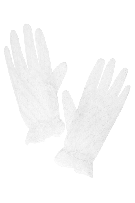 Перчатки "кружево", белые, ажурные