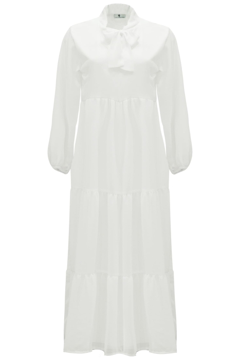 Платье "Маргарита" белое, с бантом, шифон, макси