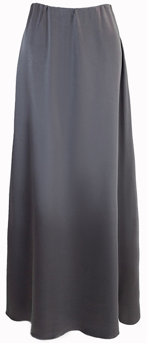 Юбка "атлас" графитовая, атлас плотный (шелк) (длина 100 см)