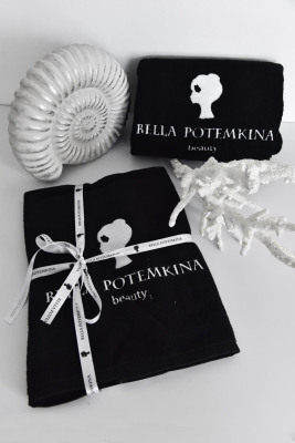 Полотенце "ЛОГО" черное, 100x50