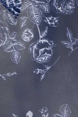 Блуза "Верене" синяя, молочный принт