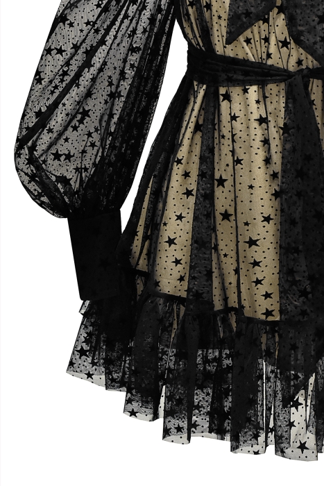 Платье "Вилена" черное, со звездами