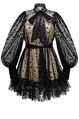 Платье "Вилена" черное, со звездами