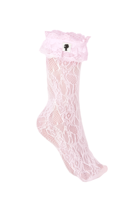 Носки - гольфы "Ажур" розовые,, капрон