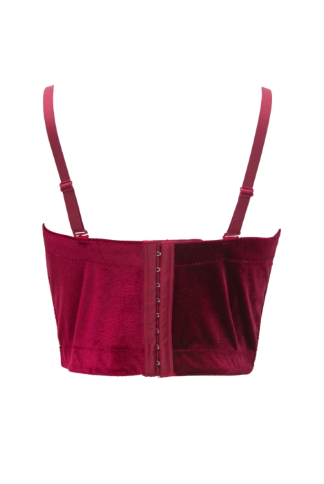 Топ - корсет "Бенита" красный (бордо) бархат