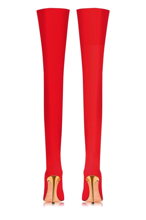 Ботфорты "SS-18" бифлекс красные