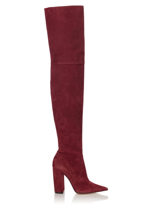 Ботфорты замша бордовые