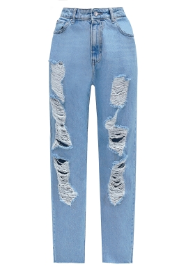 Джинсы "Марсель" голубые, с рваной отделкой
