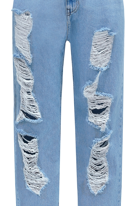 Джинсы "Марсель" голубые, с рваной отделкой