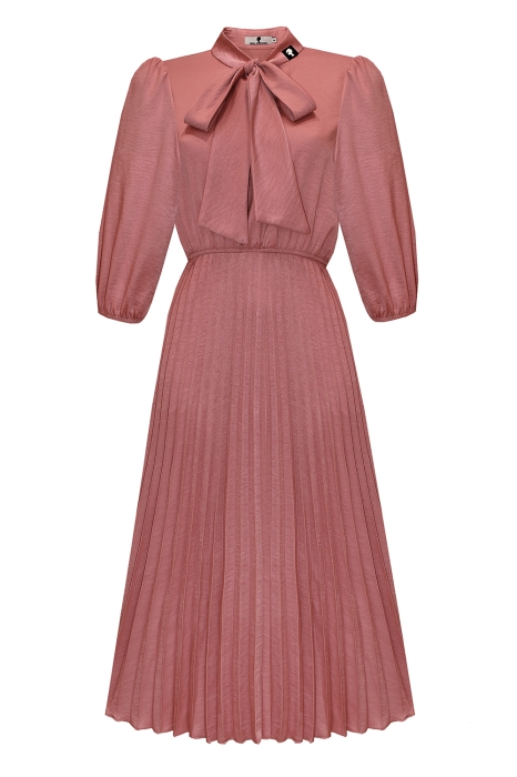 Платье "Френсис" коричневое, плиссе