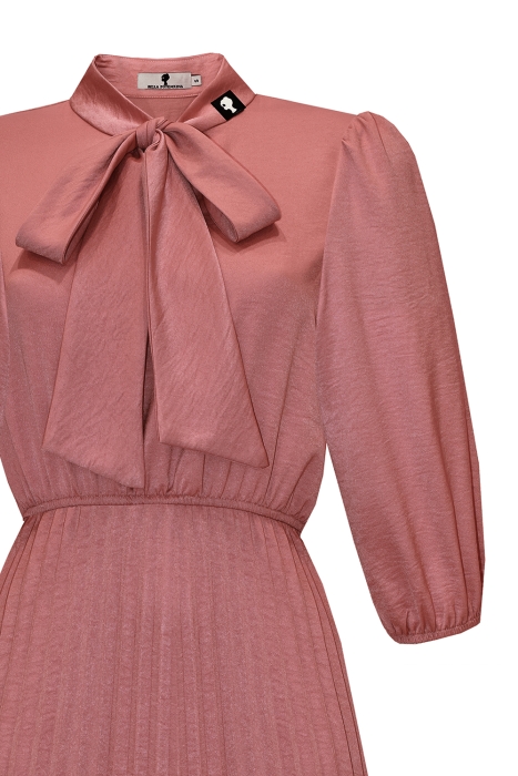 Платье "Френсис" коричневое, плиссе