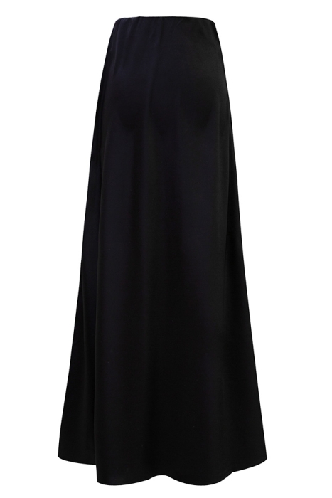 Юбка "атлас" эко-шелк плотный, черная (длина 100 см)