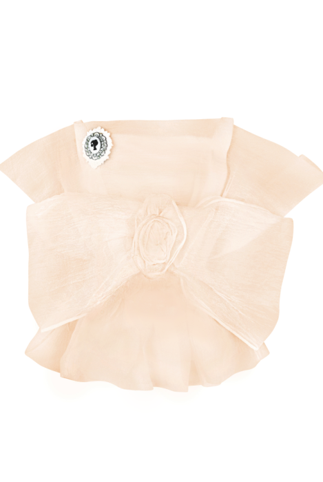 Топ-корсет "Дэй" шампань, кремовый, нюдовый, крупный воздушный бант