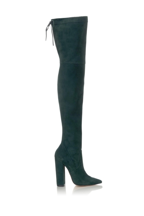 Ботфорты замша изумрудные