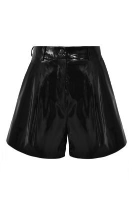 Шорты "Леон" черные, лак