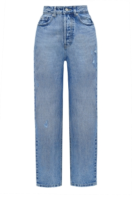 Джинсы "Женвиль" голубые, высокая талия